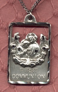 Sterling First Communion Medal