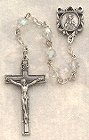 Crystal Rosary w/Pewter 6mm