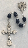 Black Wood & Sterling Rosary