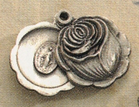Miraculous Medal Rose Bud Sterling