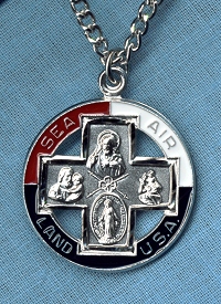 Land Air & Sea Miraculous Medal Sterling