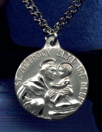 St. Anthony 7/8 In. Sterling Medal