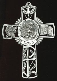 Pewter St. Michael Cross