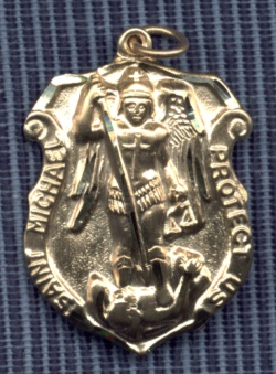 St. Michael Protect Us 14Kt. Medal