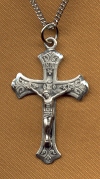 Crucifix Necklace 1 1/4 In. Sterling
