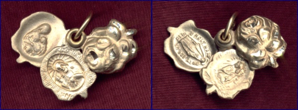 14Kt. Rose Three Way Medal