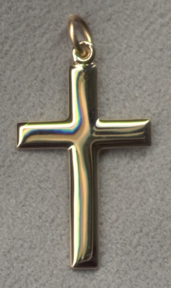 Polished Cross In 14Kt. Gold