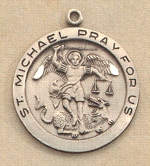 7/8 In. St. Michael Medal in Sterling