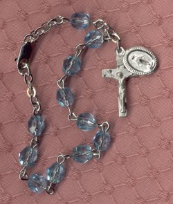 Aquamarine Child's Rosary Bracelet