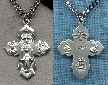 4-Way Medal 1 1/8 In. Sterling