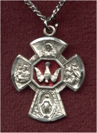 Enameled Sterling 4-Way Medal