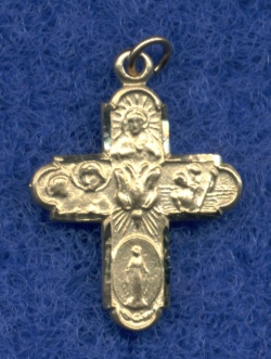 Small 14Kt. Gold 4-Way Medal