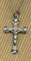 Heart Decor Crucifix in Sterling