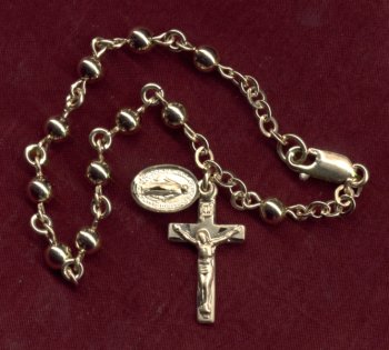 Small Gold Filled Rosary Bracelet