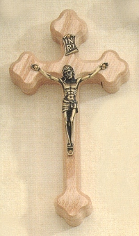 Oak / Bronze Budded Cross 6 1/2 In.