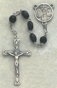 Black Cocoa Bead Rosary