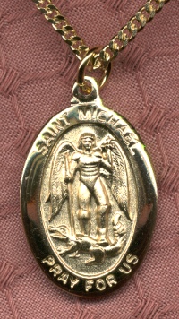 Oval St. Michael Gold Filled Medal