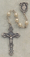 Glass Pearl Rosary 6mm