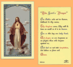 Lord's Prayer: Holy Card