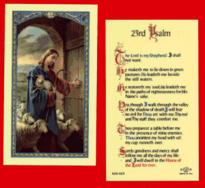 23rd Psalm: Holy Card