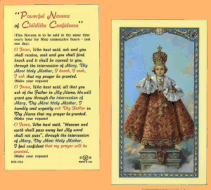 Powerful Novena Of Childlike Confidence: Holy Card