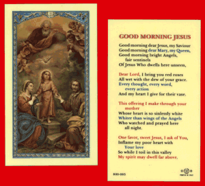 Good Morning Jesus: Holy Card