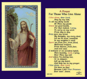 For Those Who Live Alone: Holy Card