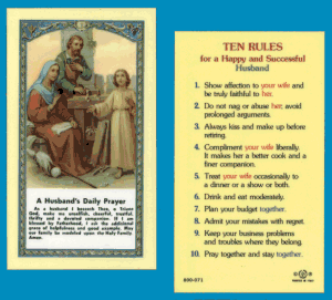 Husband's Daily Prayer: Holy Card