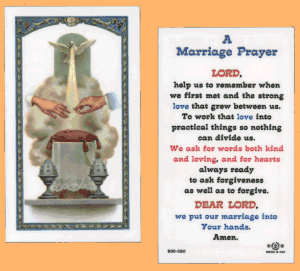Marriage Prayer: Holy Card