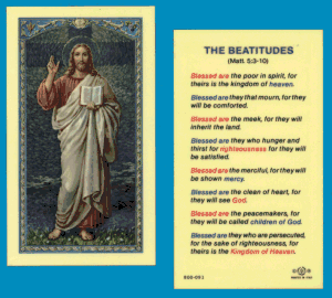 Beatitudes: Holy Card