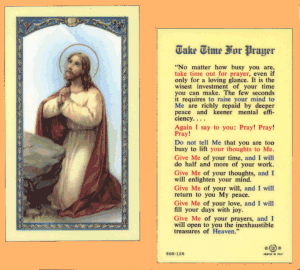 Take Time For prayer: Holy Card