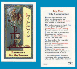 My First Holy Communion: Holy Card