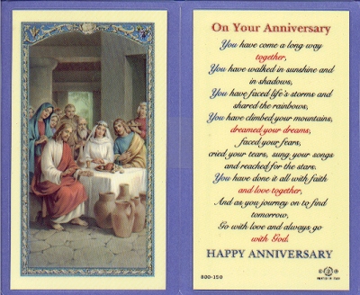 Anniversary Holy Card