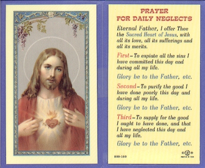 Daily Neglects Holy Card
