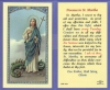 St Martha  Holy Card