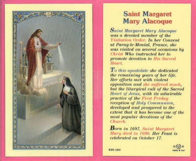 St Mary Margaret Holy Card
