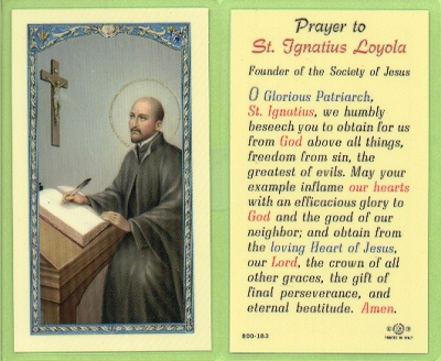 St Ignatius Holy Card