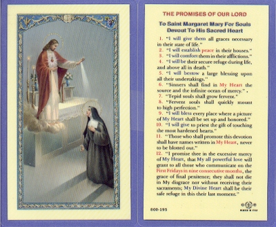 Margaret Mary Holy Card