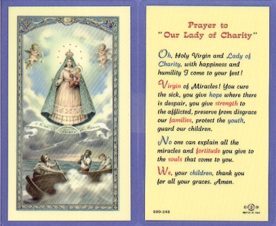 Lady Of Charity Holy Card
