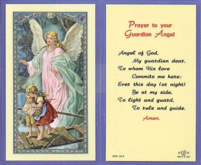 Guardian Angel Holy Card