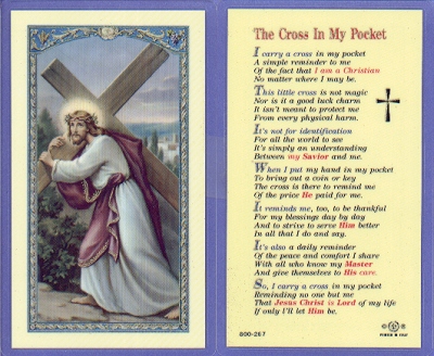 A cross in my pocket