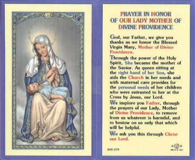 Divine Providence Holy Card