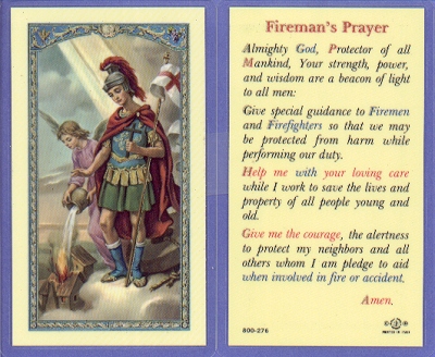Fireman's Prayer Holy Card