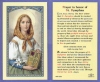 St Dymphna Holy Card