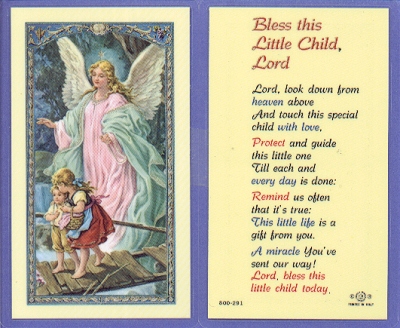 Bless Little Child Holy Card