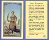 St Laurence Holy Card