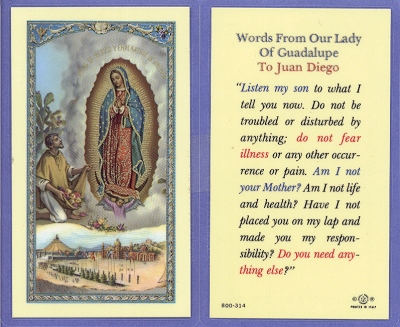 Juan Diego Holy Card