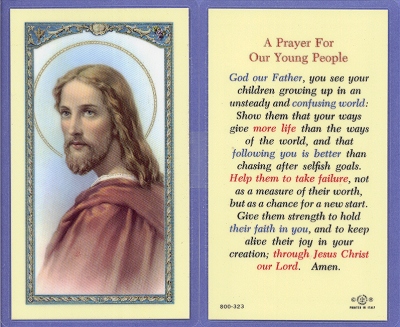 Young People Prayer Holy Card