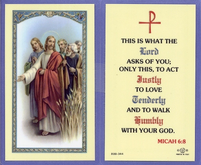 What The Lord Asks Holy Card