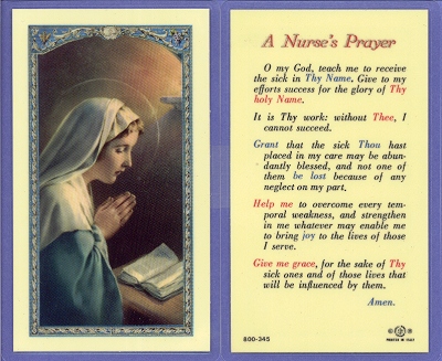 Nurse's Prayer Holy Card